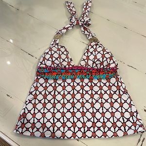 Trina Turk size 8 Tankini halter top.